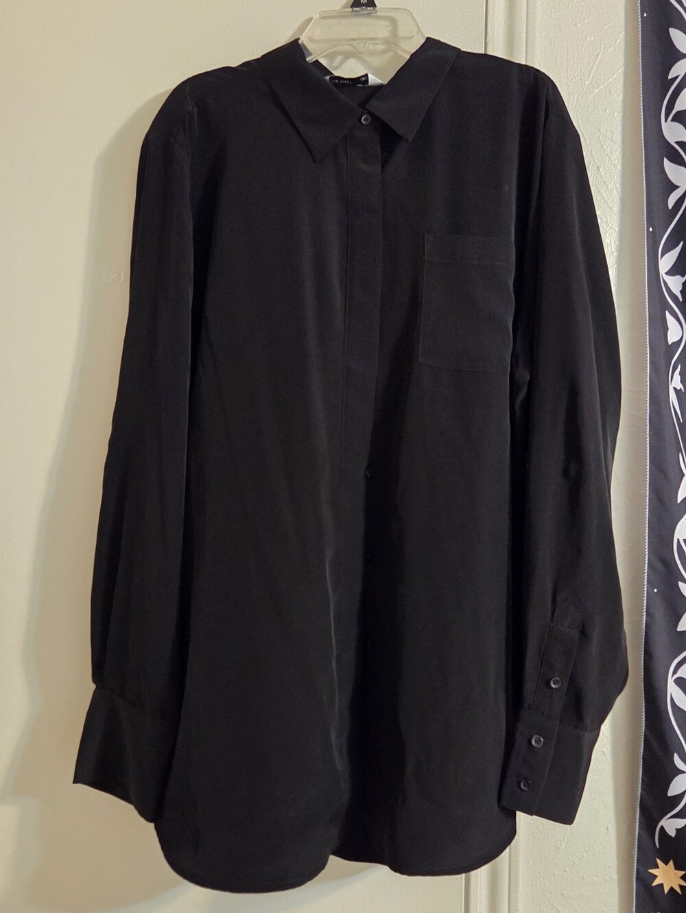 Nine West Black Long Sleeved Button Down Shirt